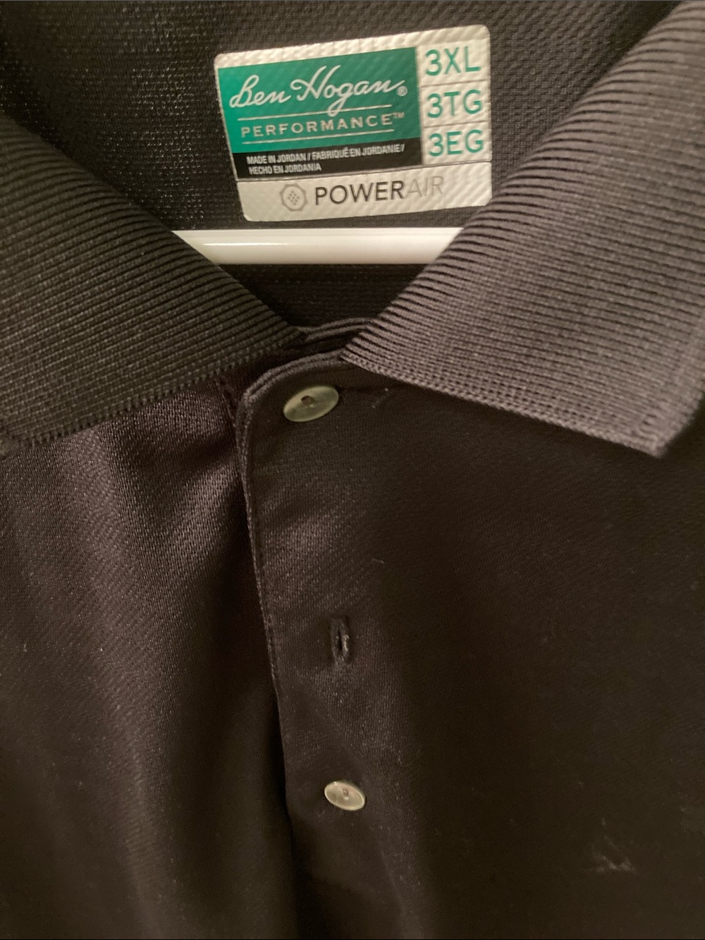 Hogan Men's Black Polo with Ribbed Collar
